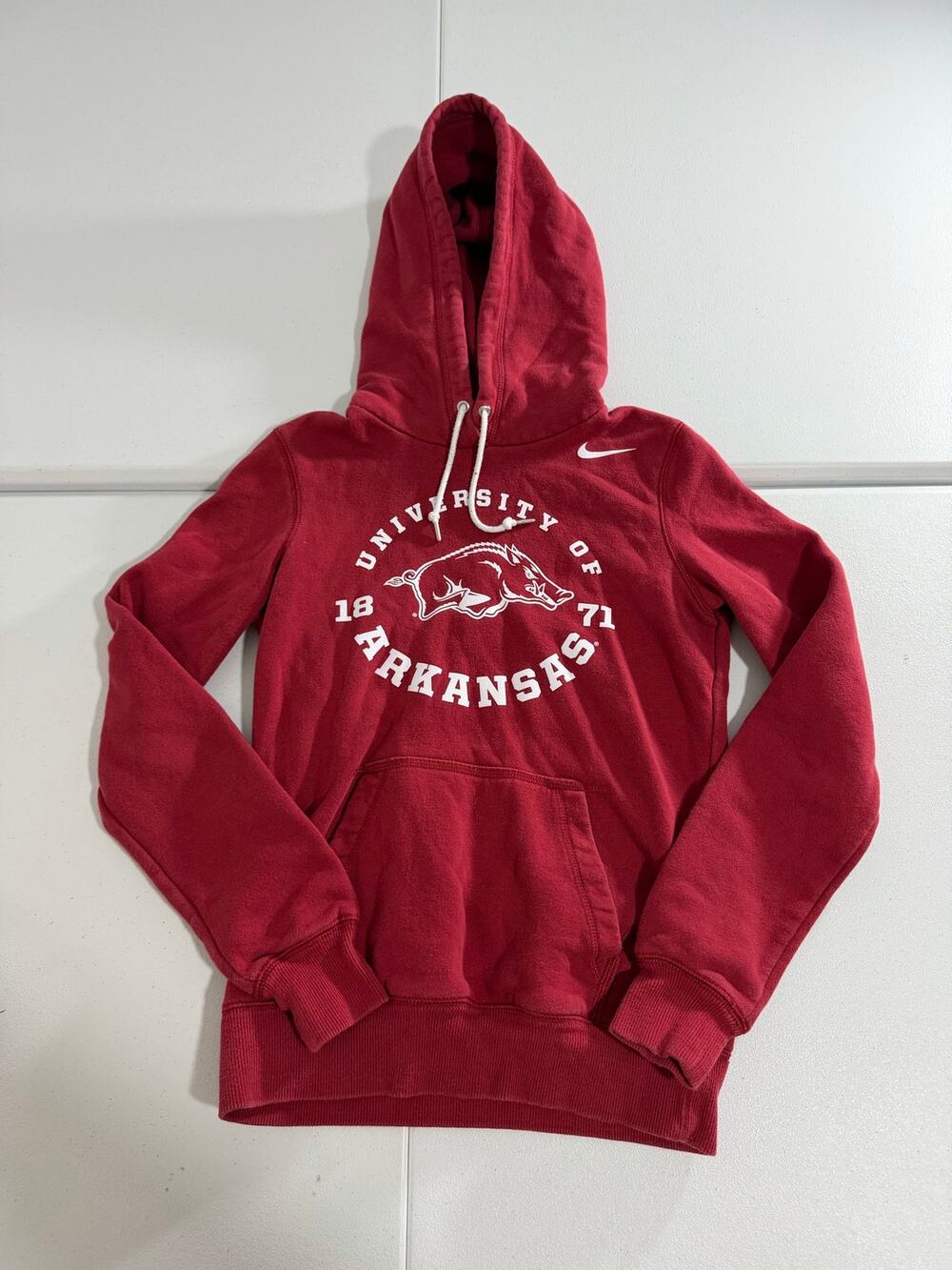 University of Arkansas Razorbacks Nike Hoodie Womens Small Crimson 1871